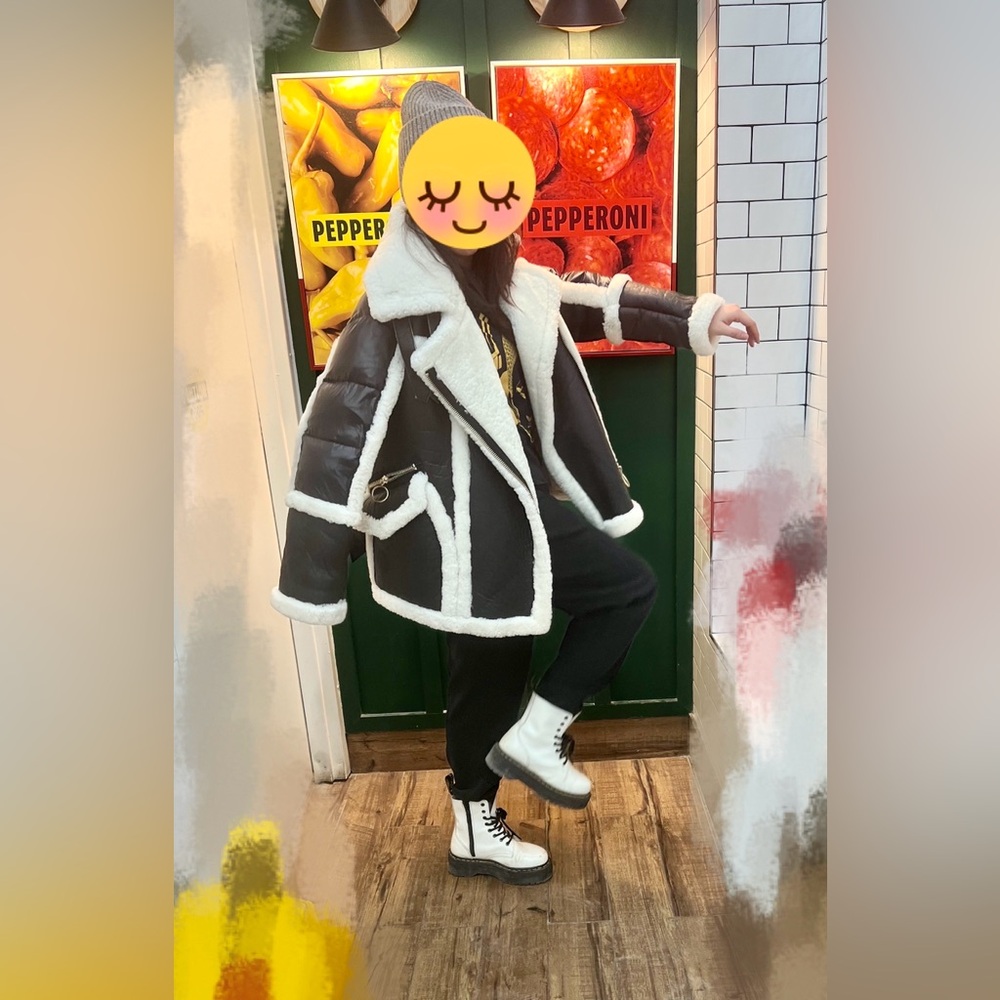 🖤💖🤍☁️ Authentic Nicole Benisti Montaigne Shearling Parka ☁️🤍💖🖤 - like new - M